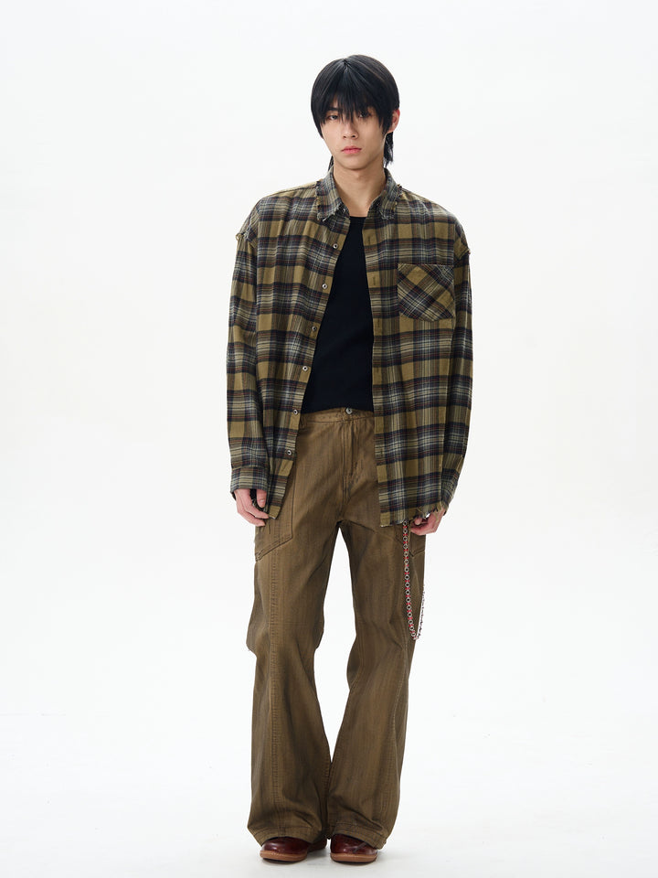 Plaid Long-Sleeved Shirt