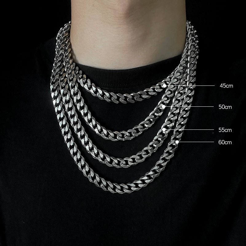 Titanium Steel Cuban Chain Necklace