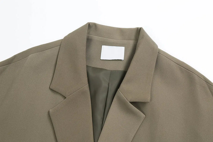 Double-Breasted Pockets Coat