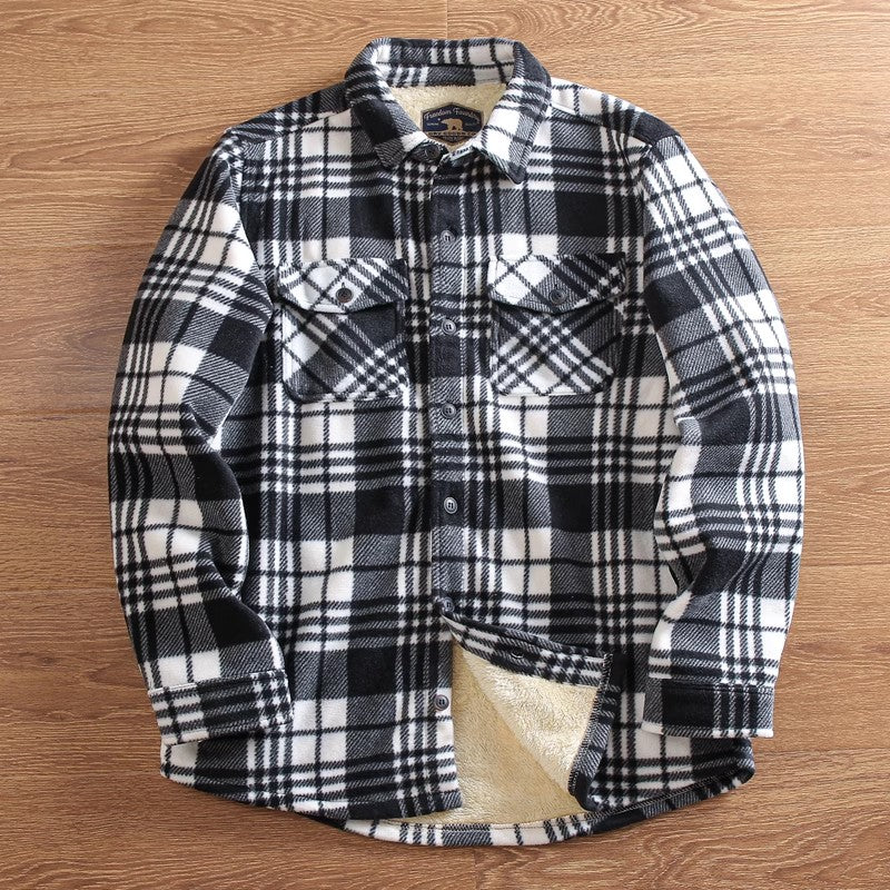 Loose-fit Plaid Jacket