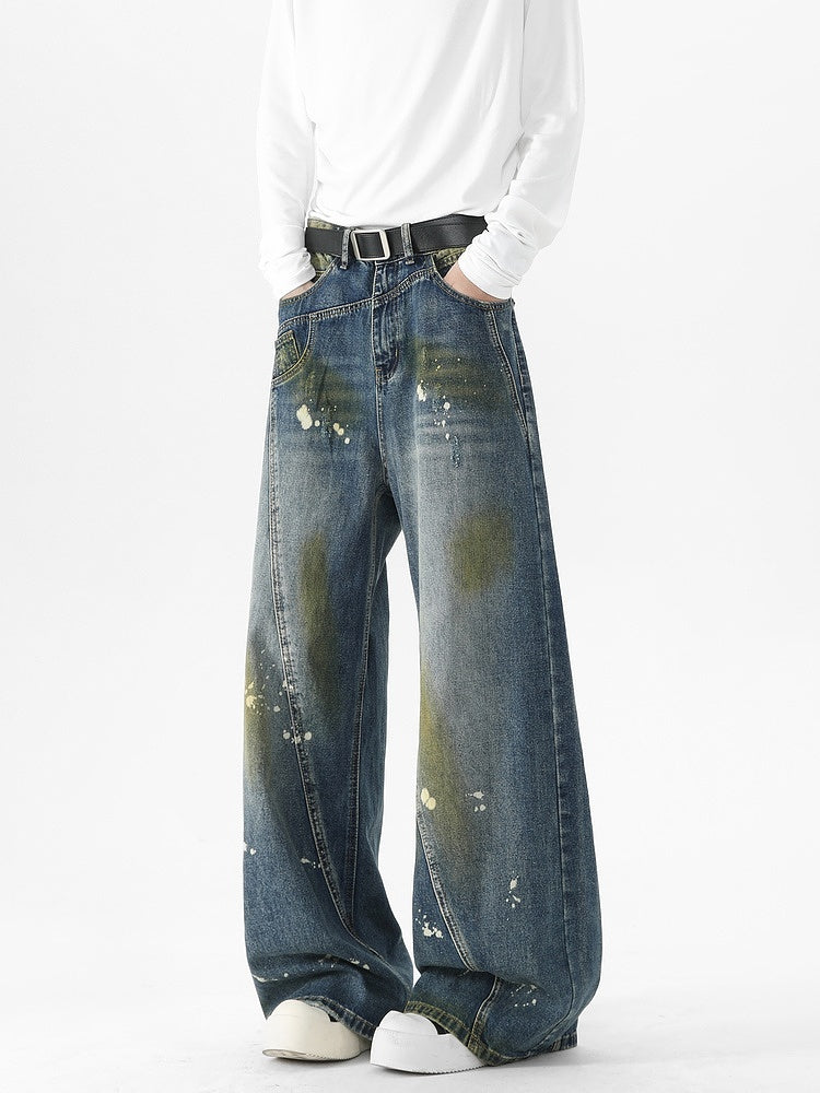 Graffiti Wide-Leg Jeans