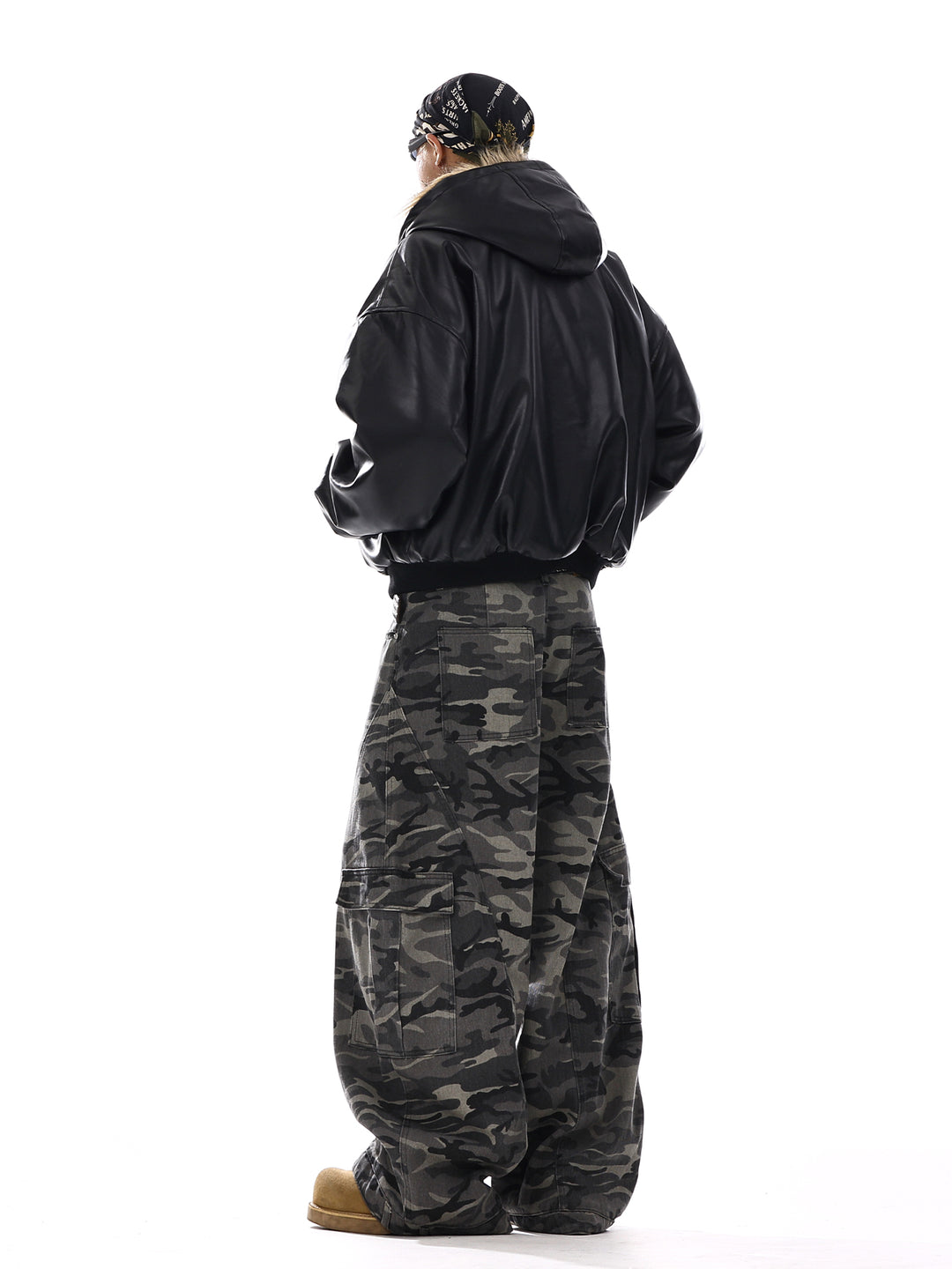 Camouflage Straight-leg Cargo Pants