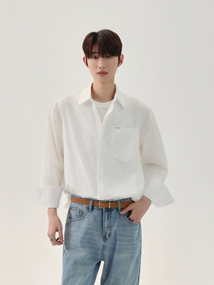 Button-down Long-sleeved Shirt