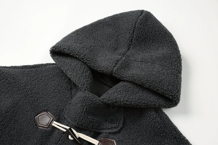 Hooded Wool Toggle Coat