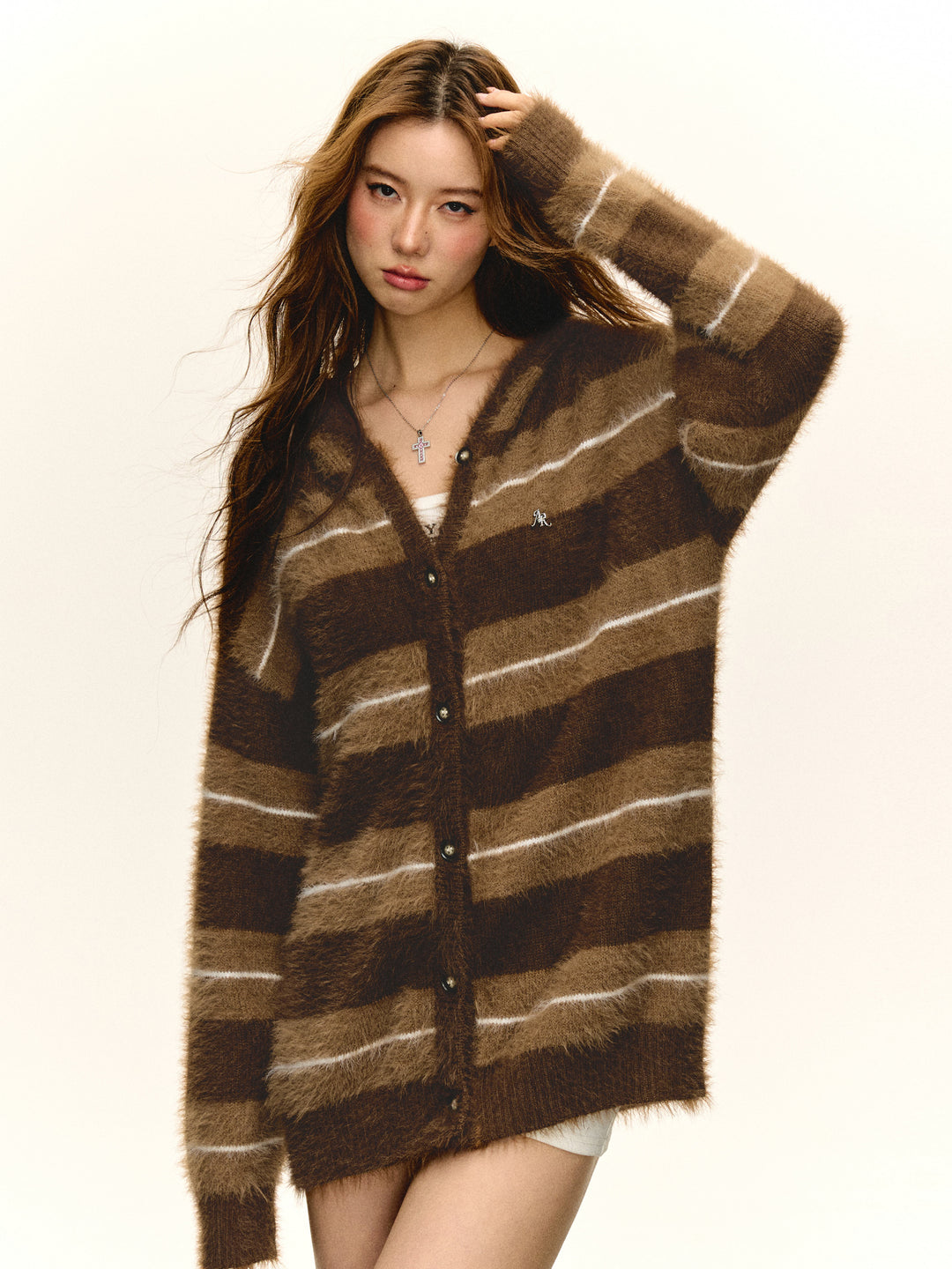 Soft Mohair Knitted Cardigan Outerwear