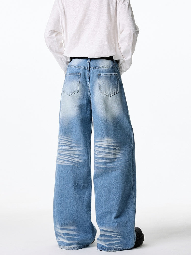 Blue Wide-Leg Jeans