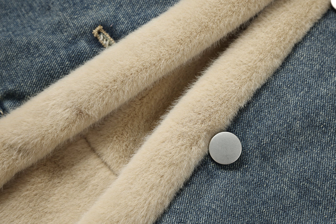 Shearling-Lined Denim Jacket