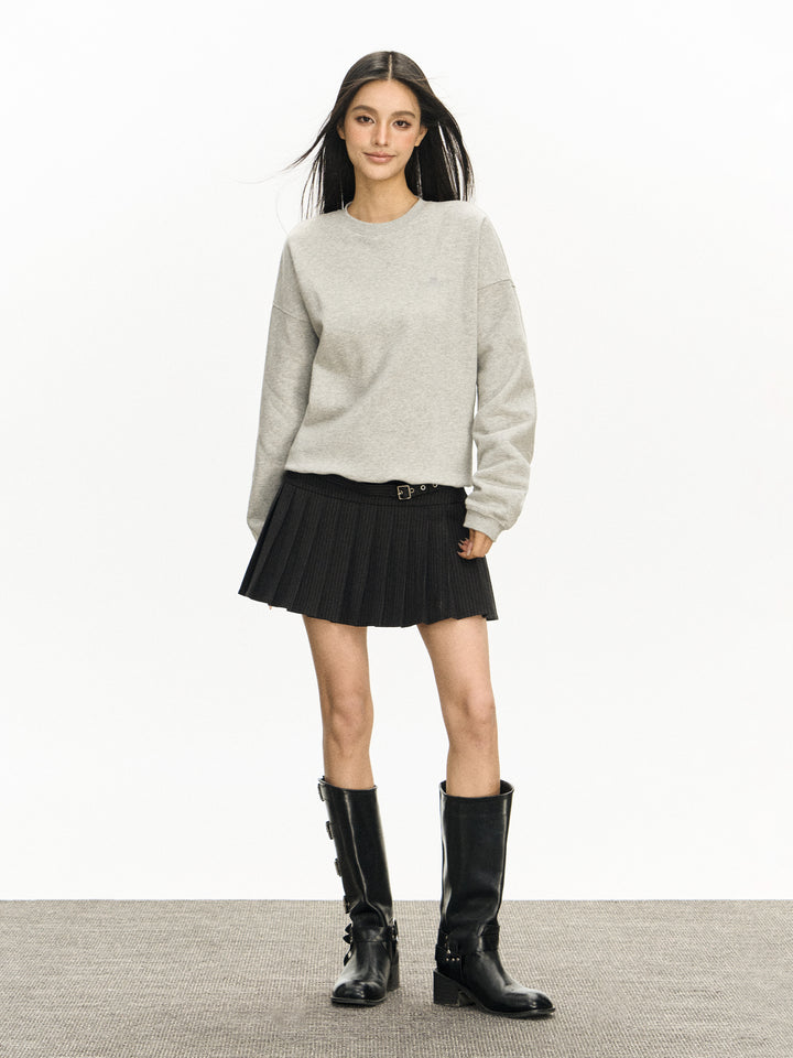 Classic Round Neck Pullover Sweatshirt