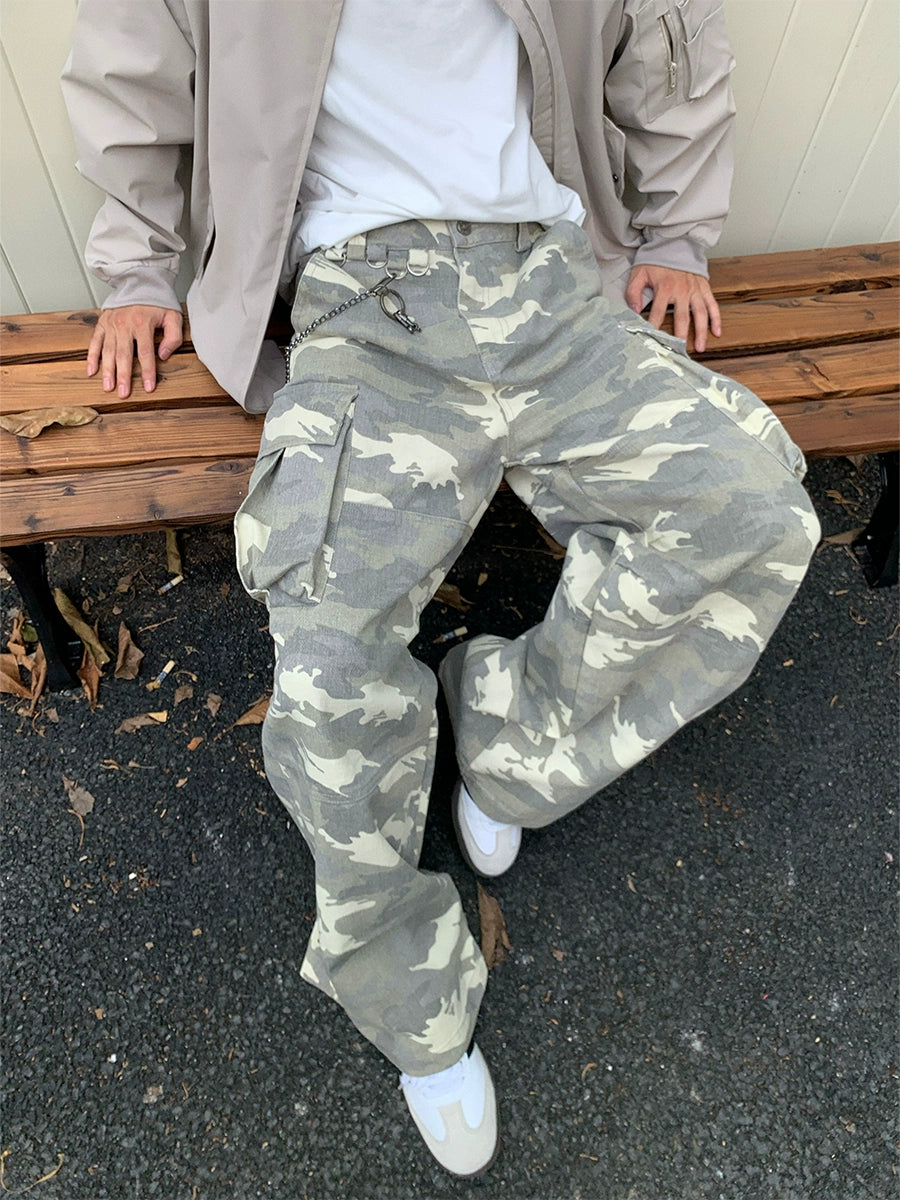 Loose-fit Camouflage Cargo Pants