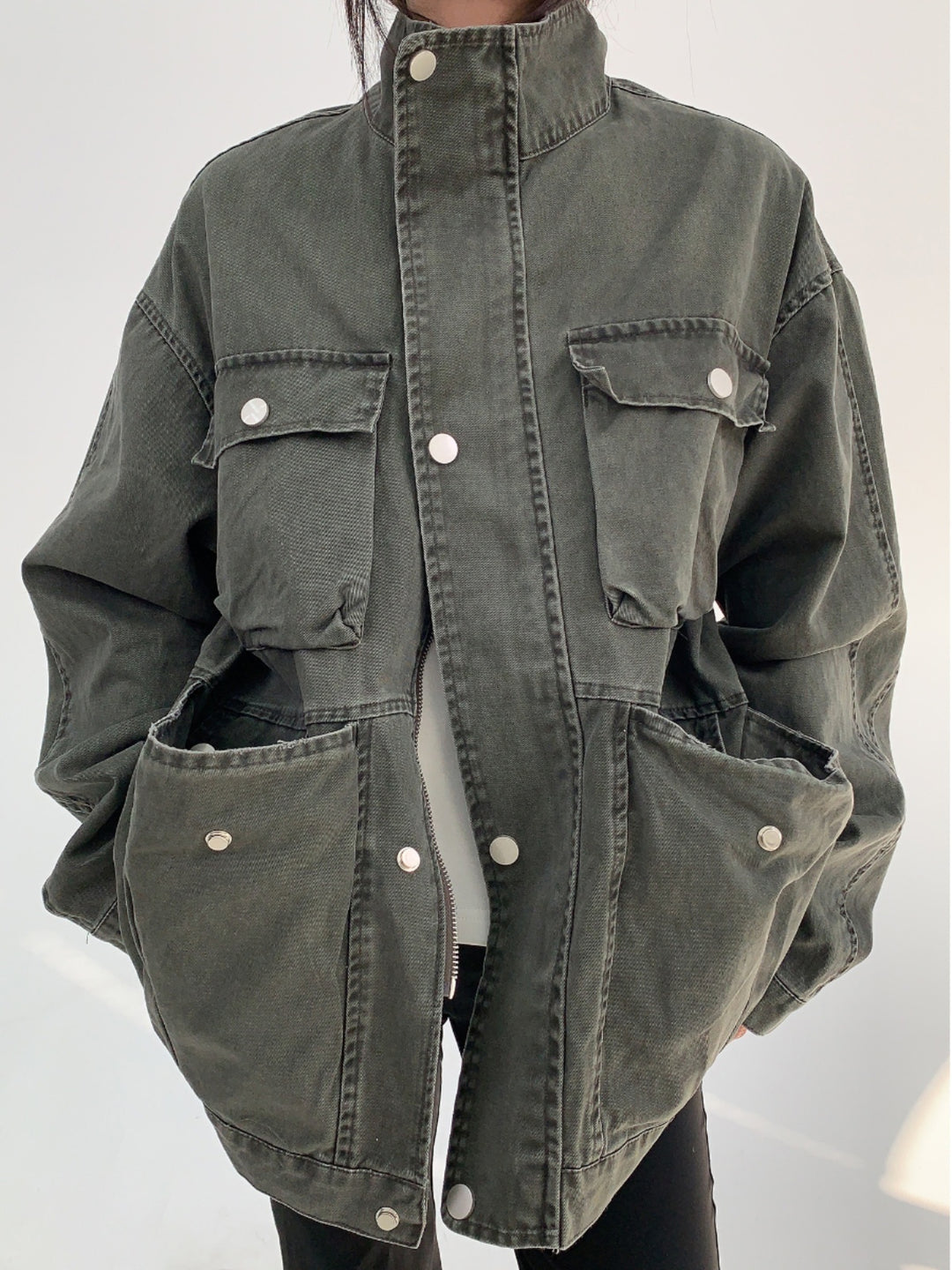 Retro Oversize Multi-pocket Jacket