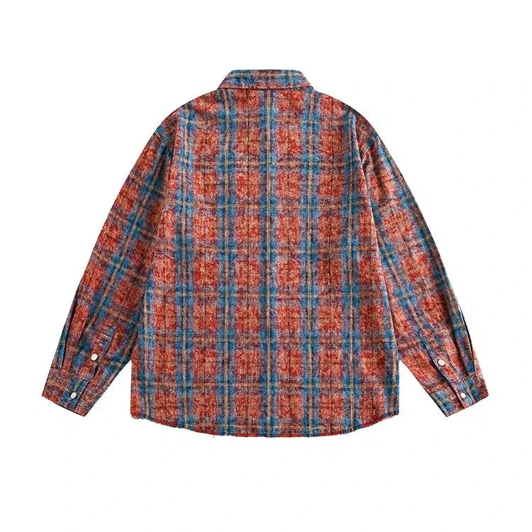 Long-Sleeve Plaid Shirt