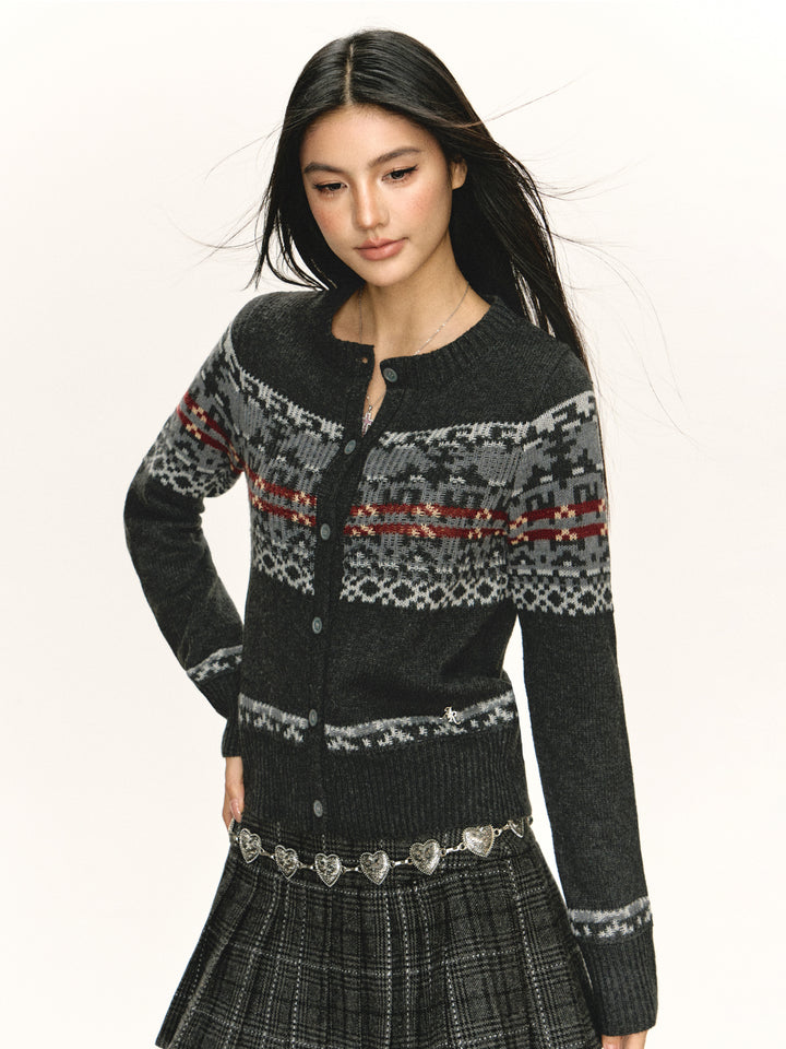 Retro Knit Cardigan Sweater