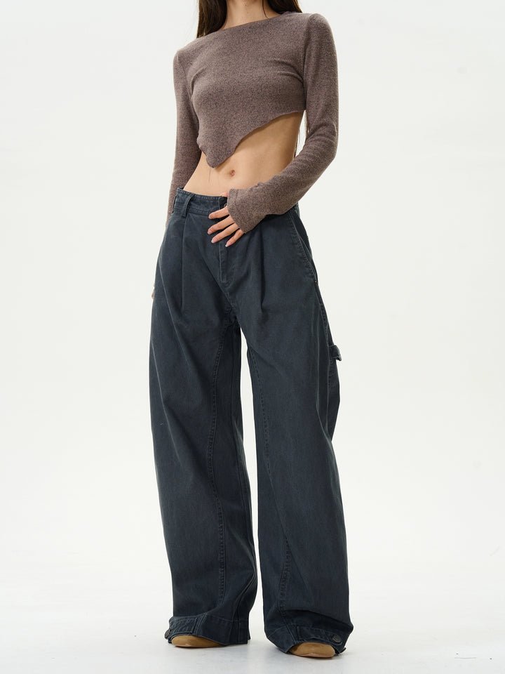 Retro Loose Straight Casual Pants