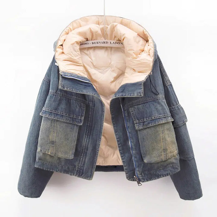 Double-sided Velvet-Lined Denim Jacket