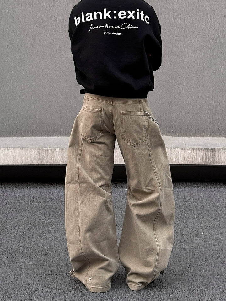 Wide-Leg Baggy Cargo Pants