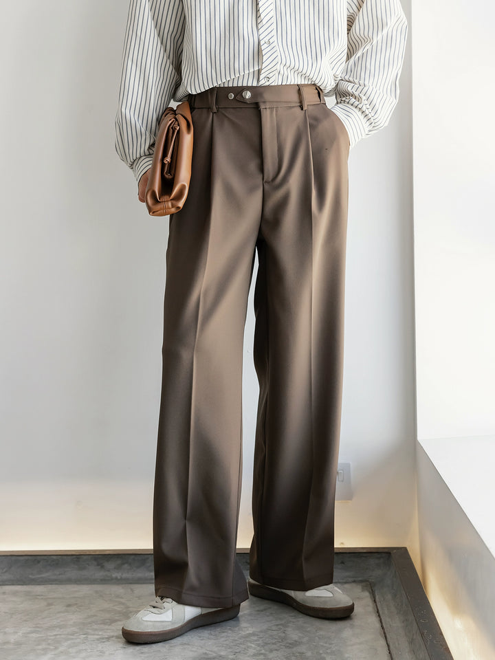 Loose Fit Wide-Leg Casual Pants