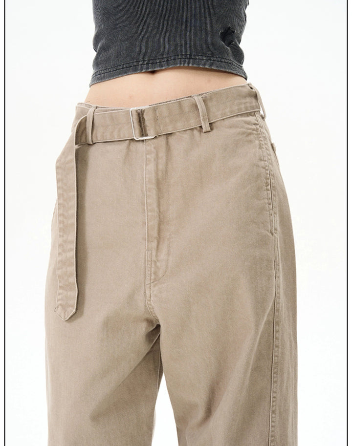 Belted Casual Cargo Pants