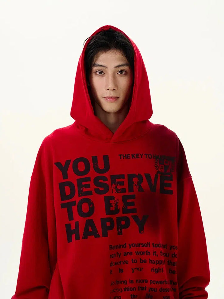 Retro Graphic Hooded Sweatshirt Loose Fit-The Korean Fashion