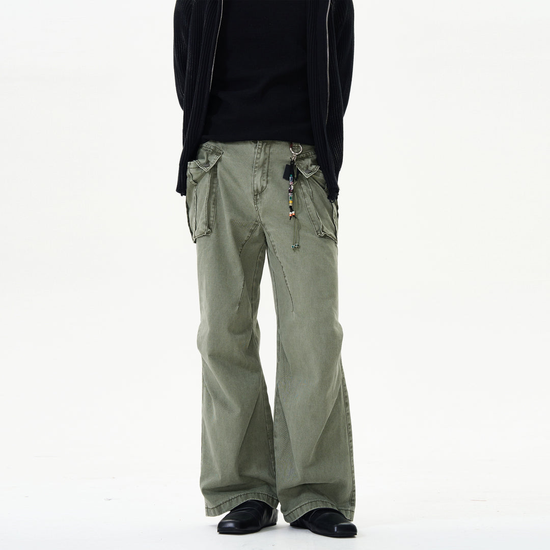 Wide-leg Straight-leg Cargo Pants