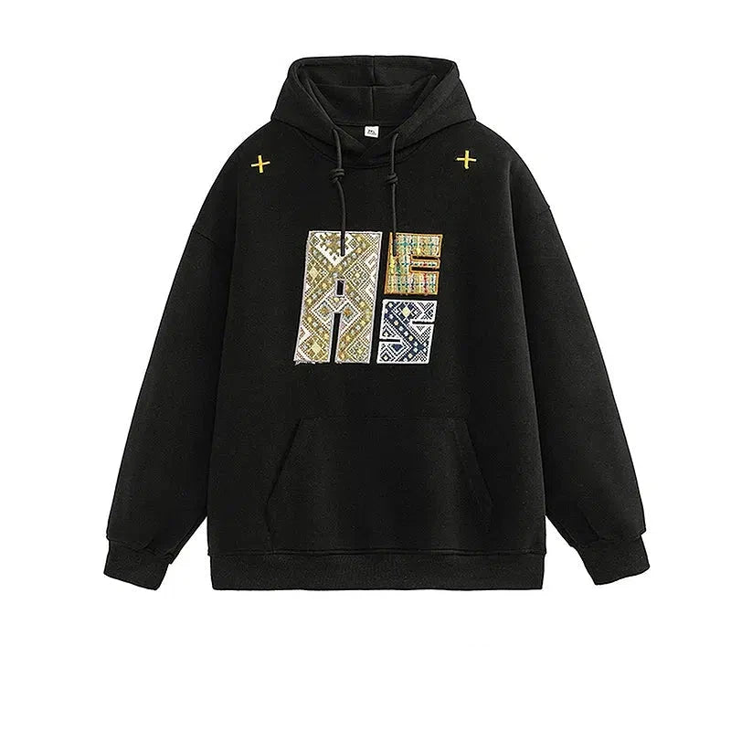 Embroidered Hooded Sweatshirt