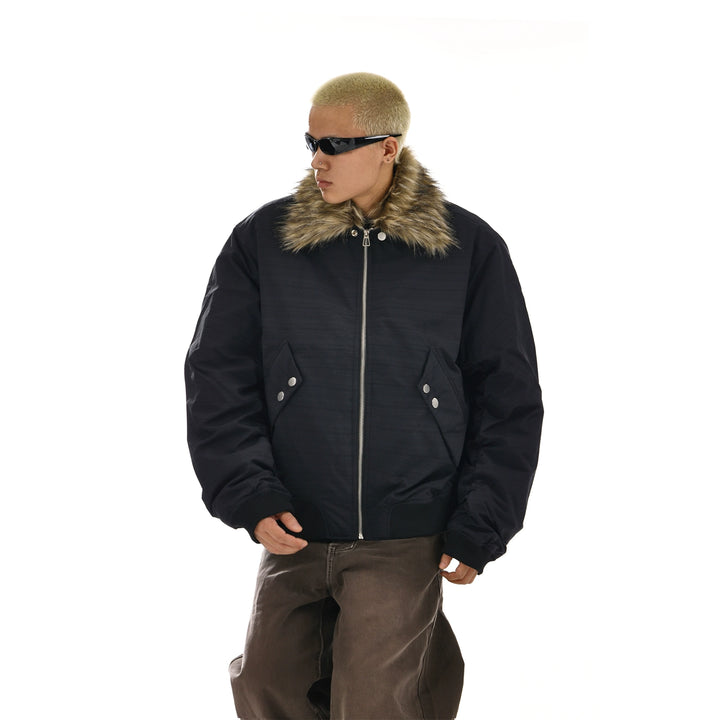 Fur Collar Insulated Parka Jacket