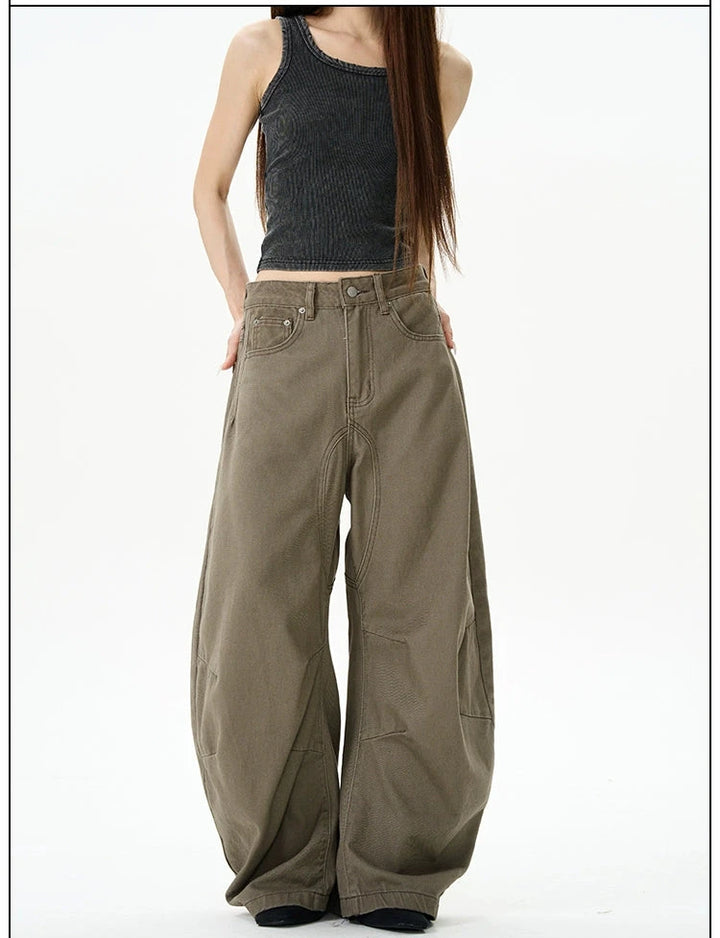 Retro Wide-Leg Scimitar Jeans