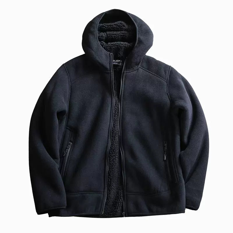 Winter Fleece Hooded Windproof Sweatshirt