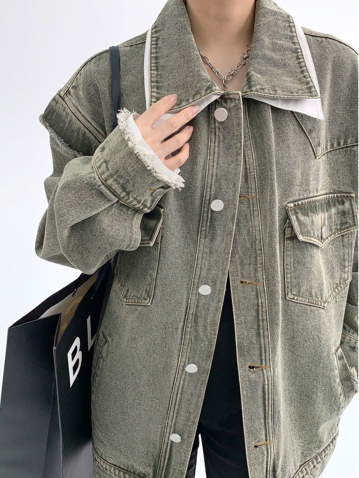 Denim Oversized Retro Jacket