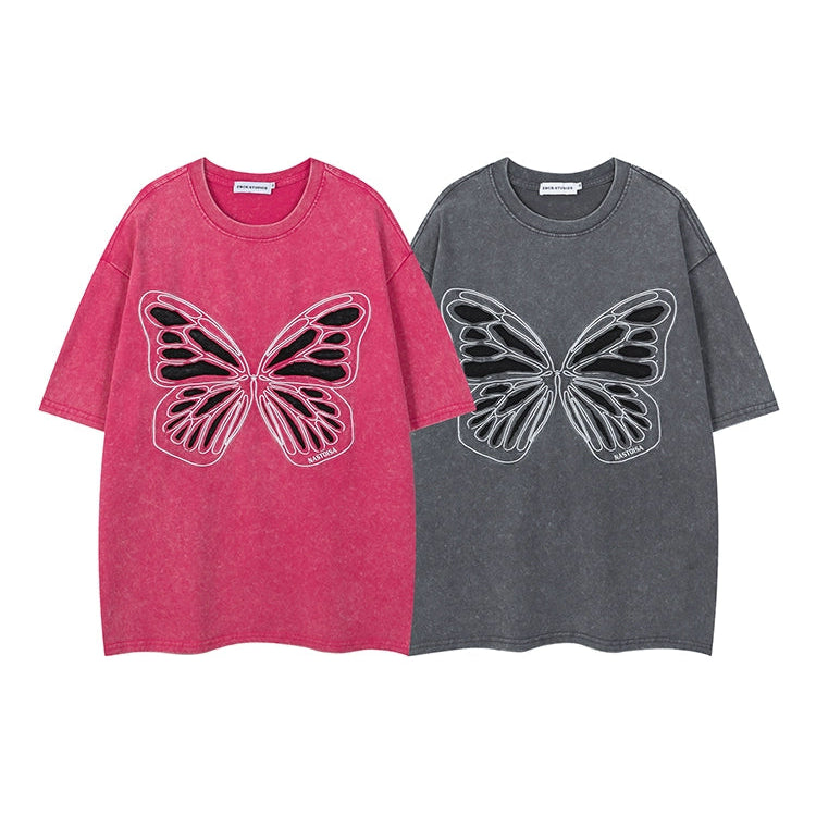 Butterfly Embroidery T-Shirt