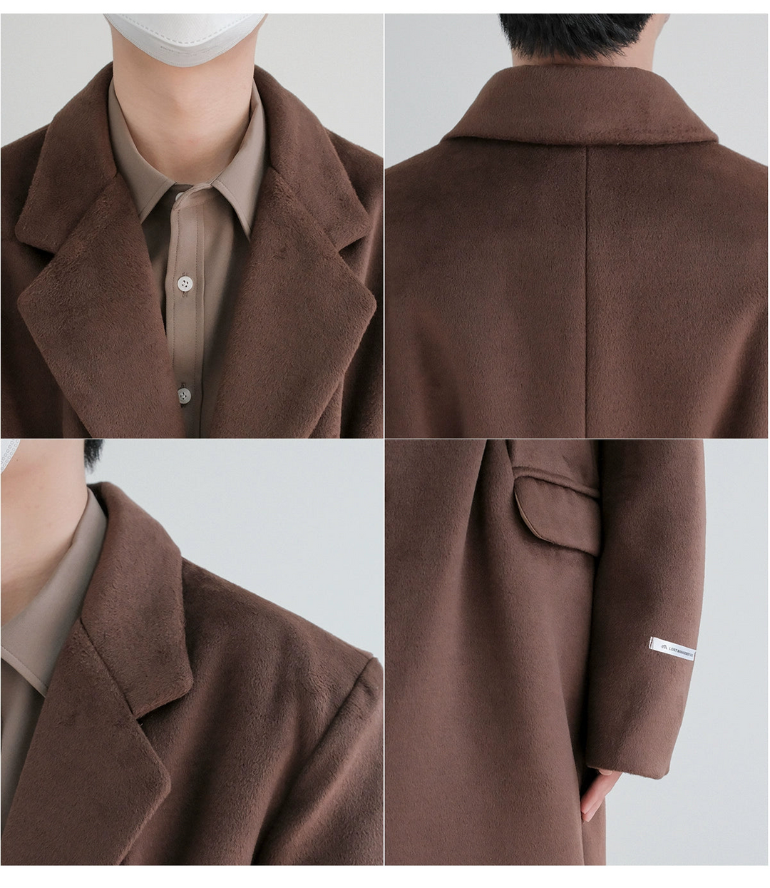 Suit Collar Long Wool Coat