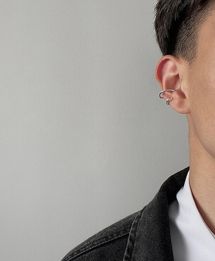 Minimalist Silver Non-Pierced Ear Clip