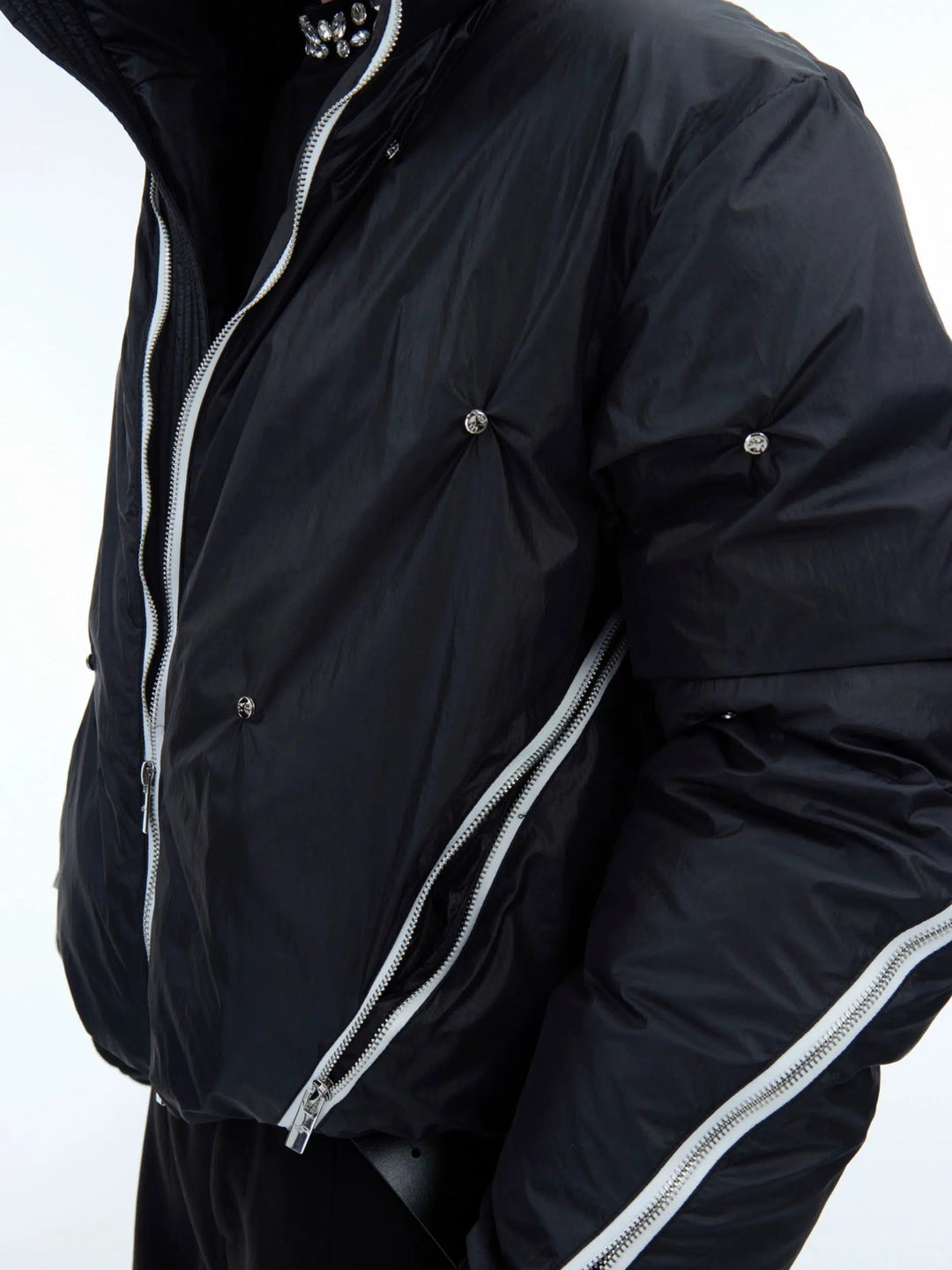 Deconstructed Zipper Padded Jacket