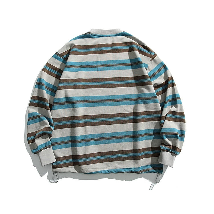 Loose Fit Striped Sweatshirt