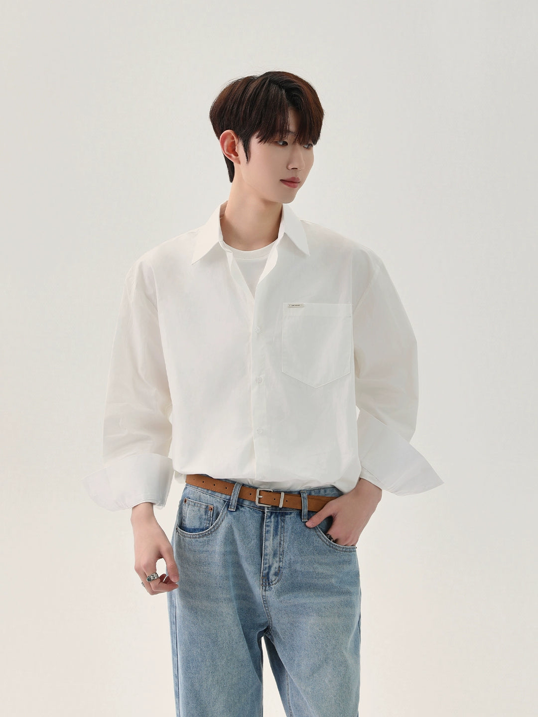 Button-down Long-sleeved Shirt