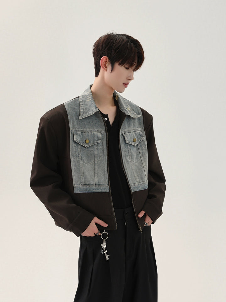 Deconstructed Denim Patchwork Jacket