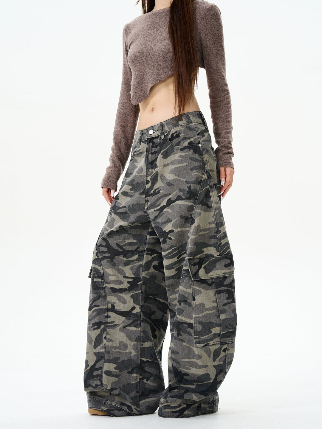 Retro Camouflage Cargo Pants