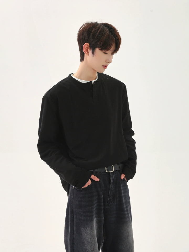 Long-Sleeve Casual Pullover