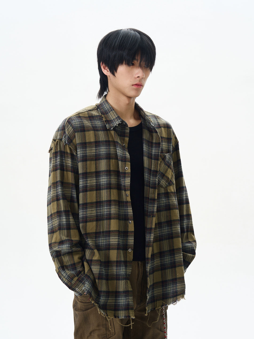 Plaid Long-Sleeved Shirt