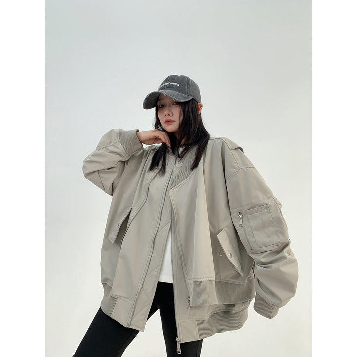 Two-Piece Oversized Baseball Jacket