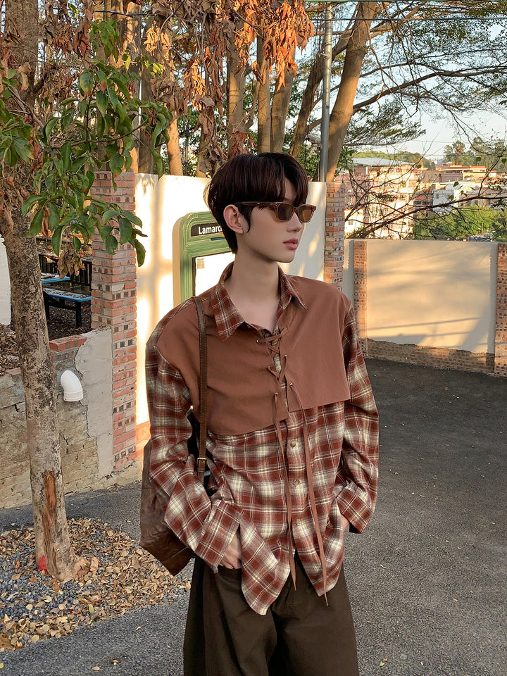 Patchwork Check Shirt