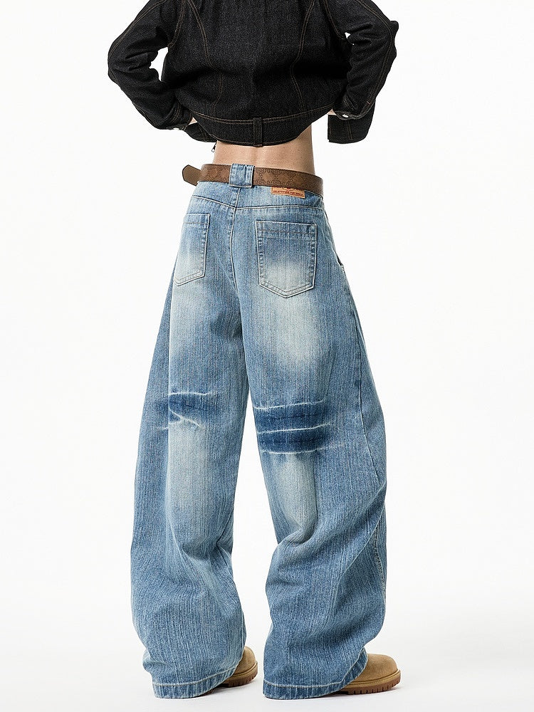 Wide-leg Straight-leg Jeans