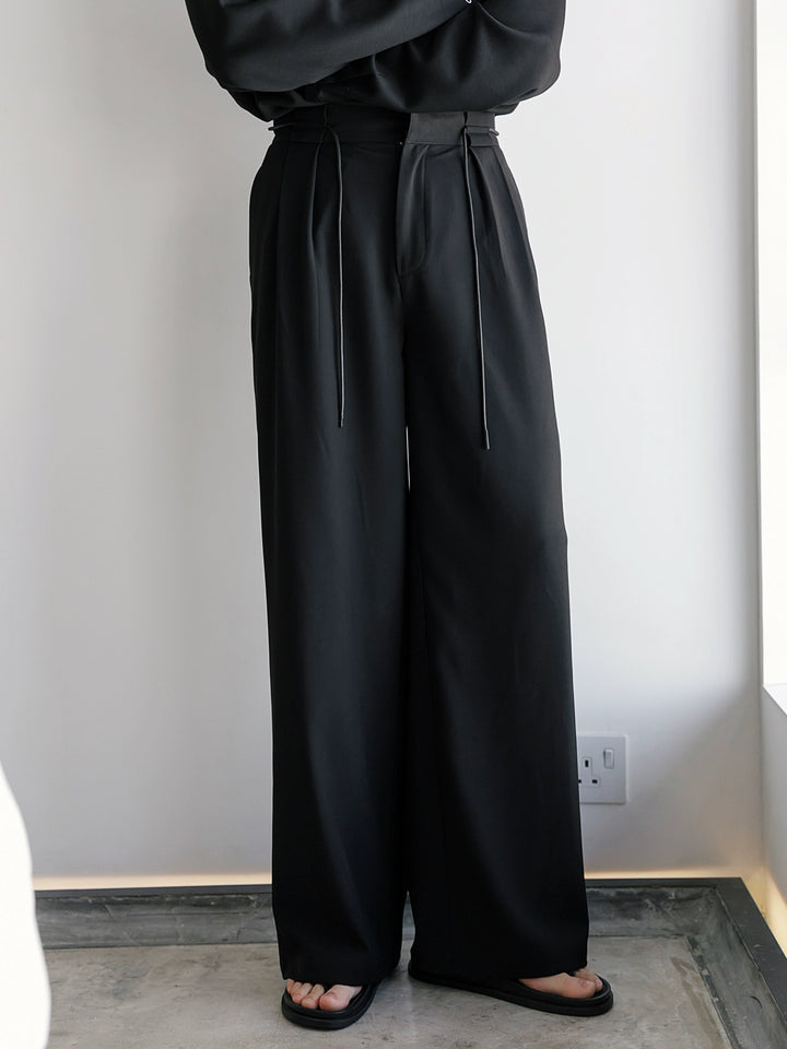 Wide-Leg Floor-Length Pants