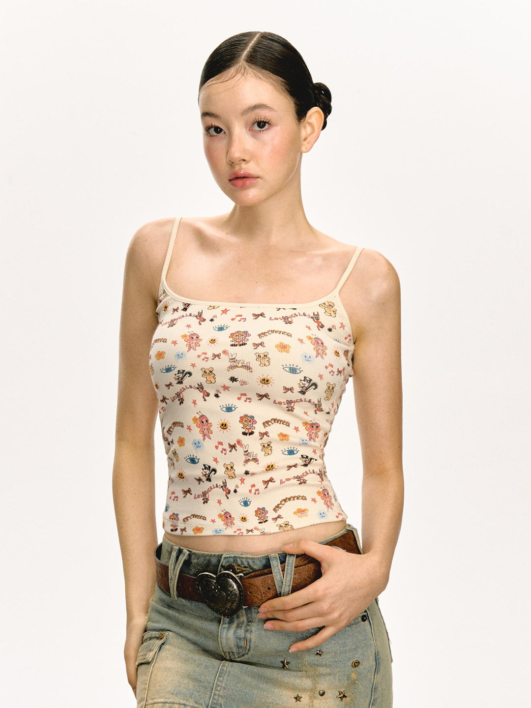 Retro Print Slim Fit Camisole