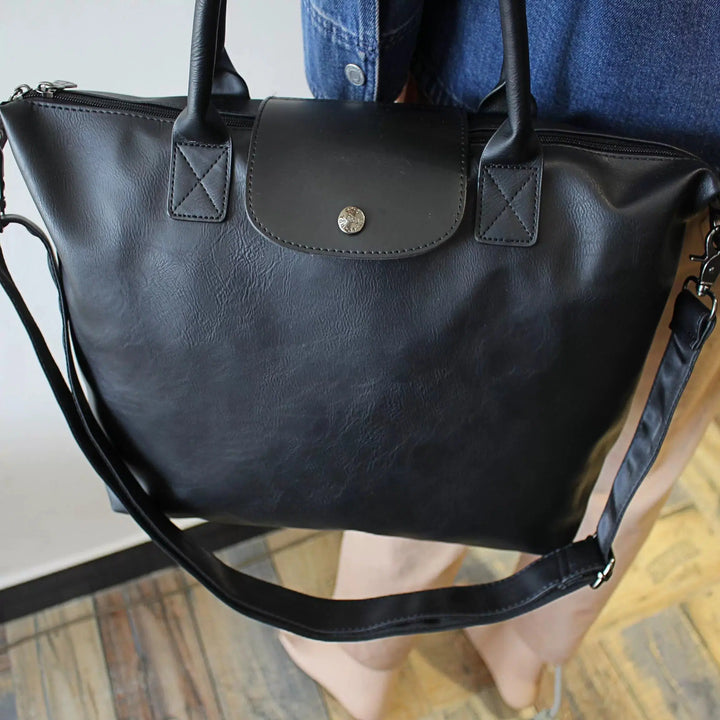 Large-Capacity Leather Tote Bag