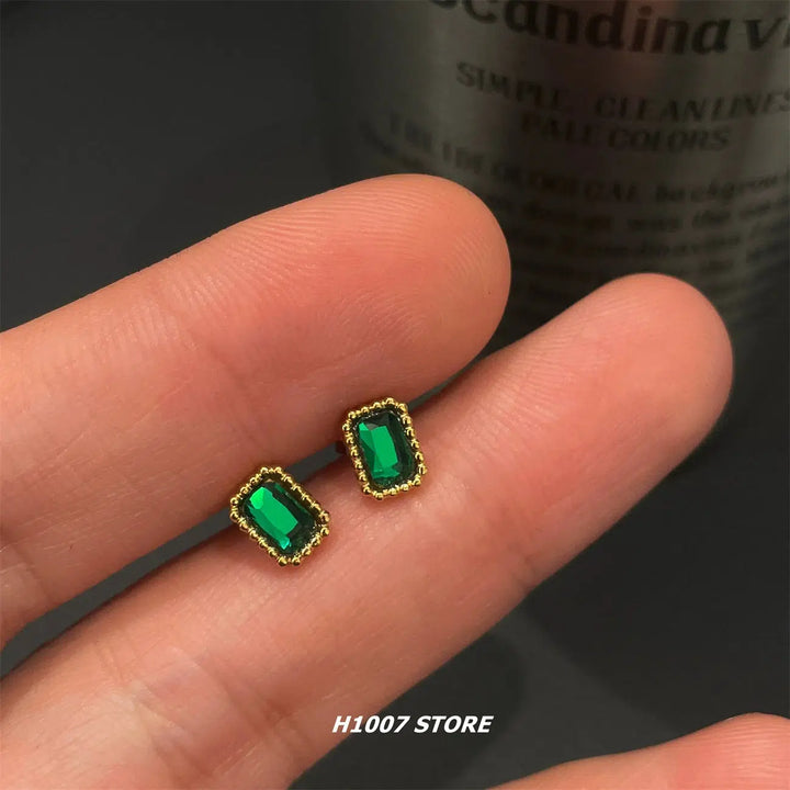 Green Gemstone Earrings