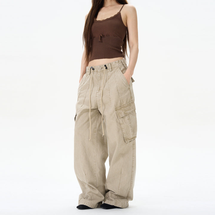 Loose Wide-Leg Cargo Pants