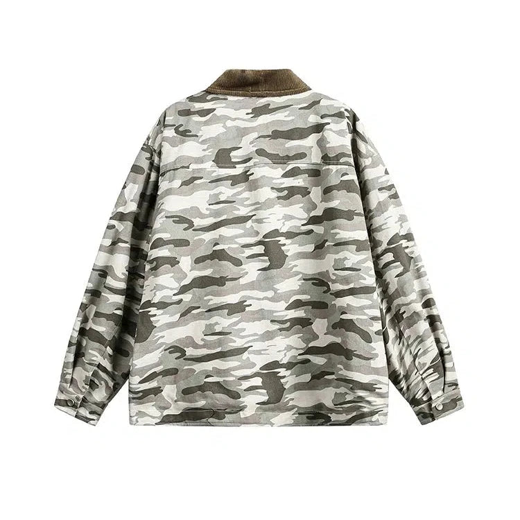 Camouflage Oversized Lapel Jacket