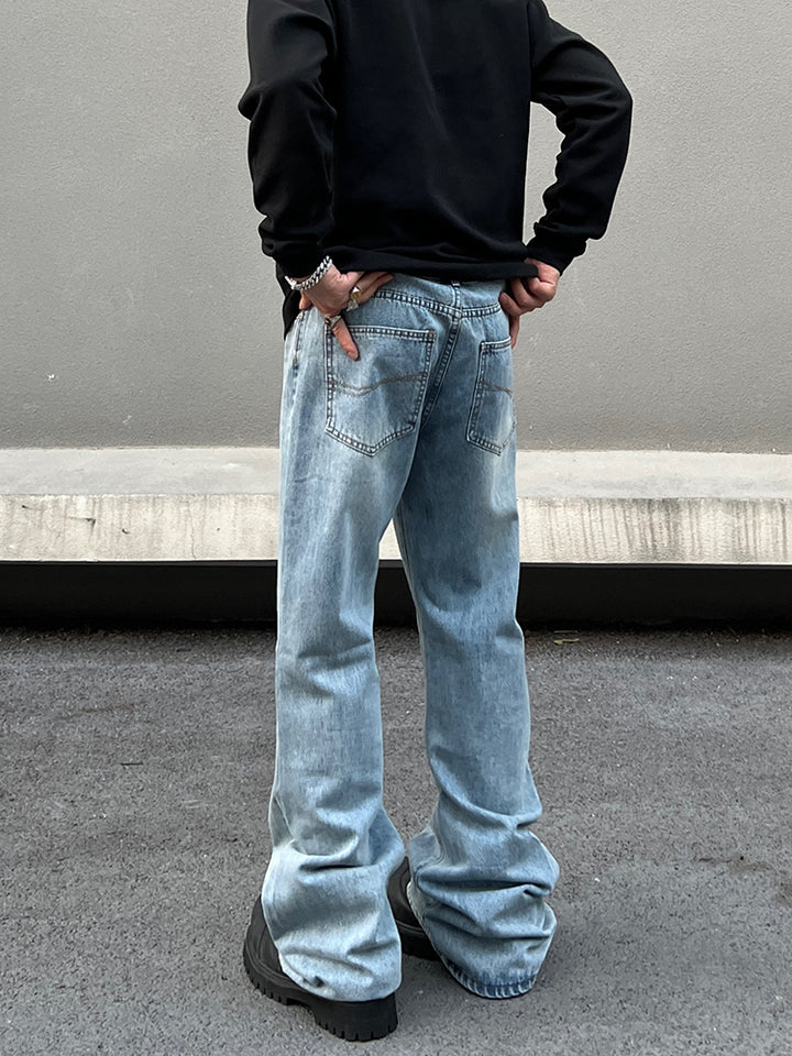 Straight Fit Flared Denim Pants