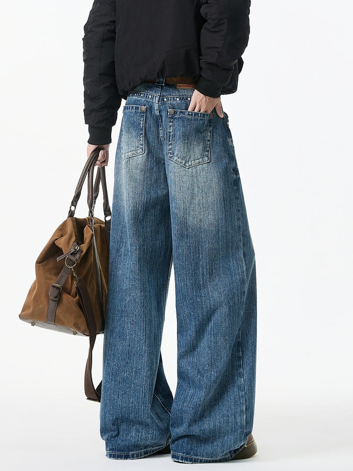 Wide-leg Straight-leg Jeans