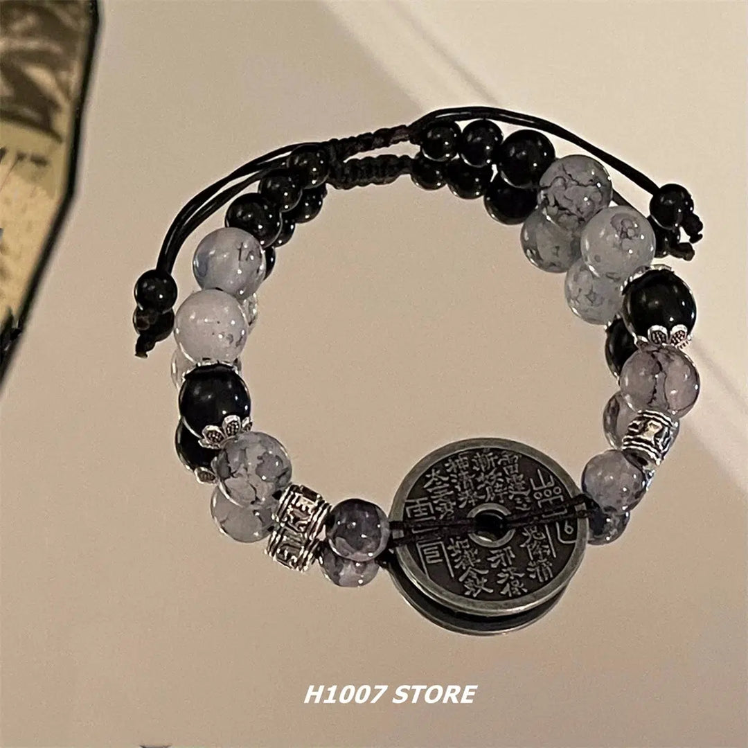 Handmade Chinese Style Coin Bead Bracelet